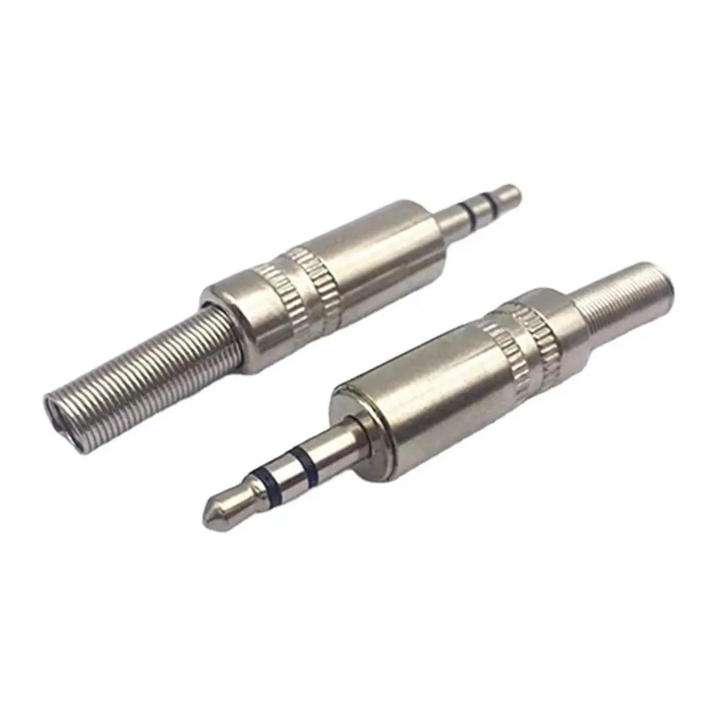 

Adapter Converter 3.5mm Stereo Plug With Soldering Wire Terminals Stereo Metal Plug Connector 3.5 Dual Channel Audio Connector