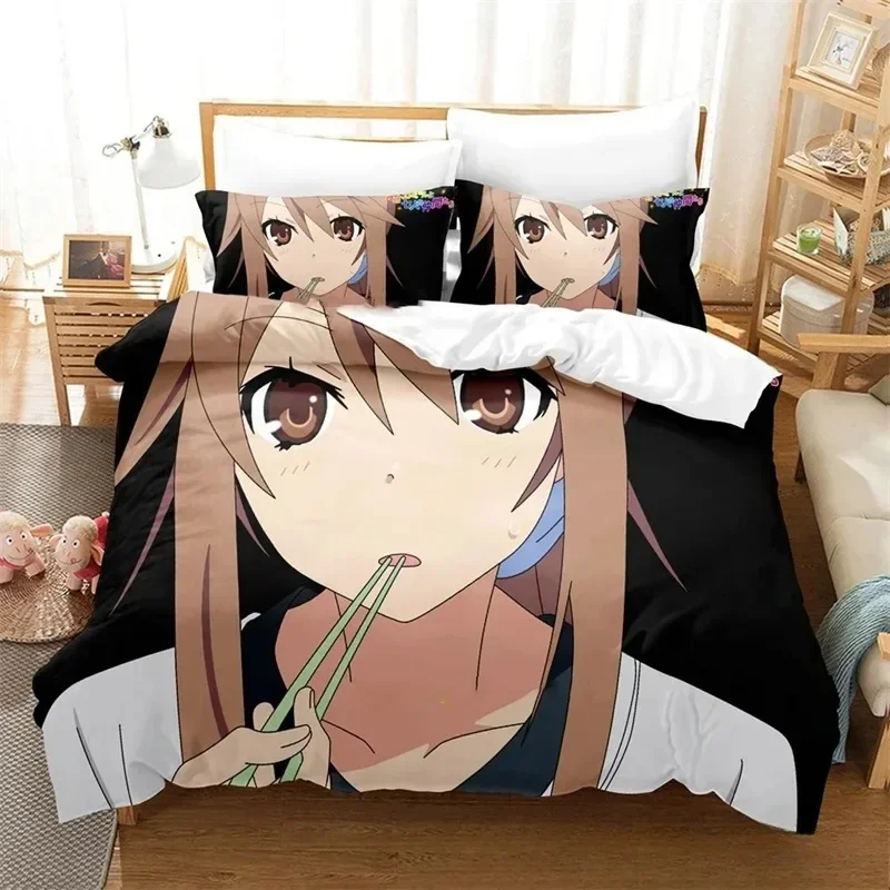 

Anime Okami-san and Her Seven Companions Bedding Set Boys Girls Twin Queen King Size Duvet Cover Pillowcase Bed boys Adult