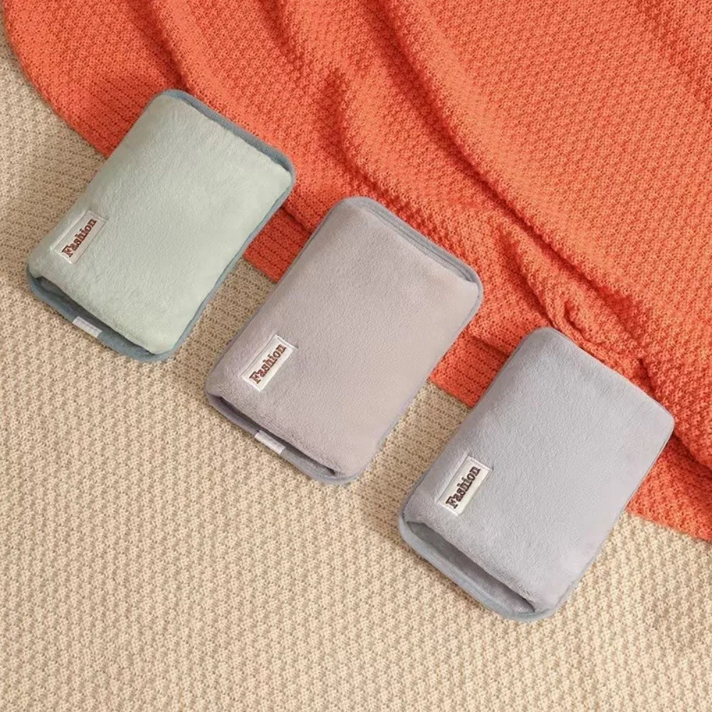 Cute Flannelette Electric Hot Water Bag Fast Heating EU Plug Hand Warmer Explosion-Proof Winter Heated Bag for Home Office