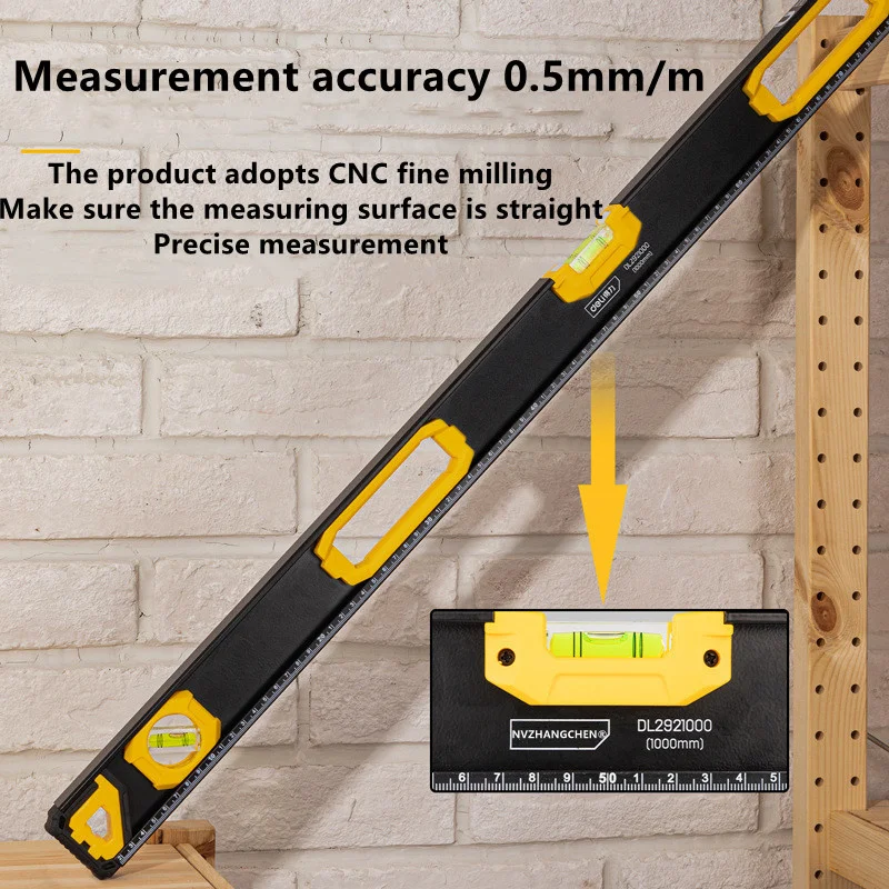 800mm High Precision Magnetic Spirit Level Balance Ruler Lever Bubbles Balance Horizontal Ruler DIY Woodworking Home Decoration