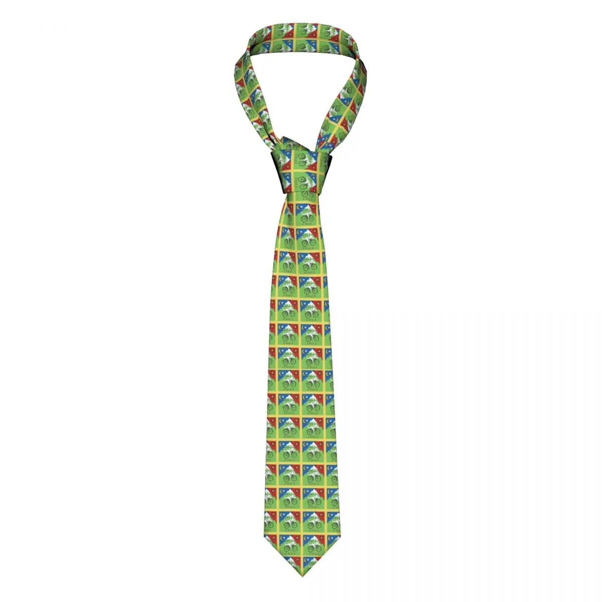 

Custom LSD Bicycle Day Albert Hoffman Tie Mens Fashion Silk Acid Blotter Party Necktie for Party