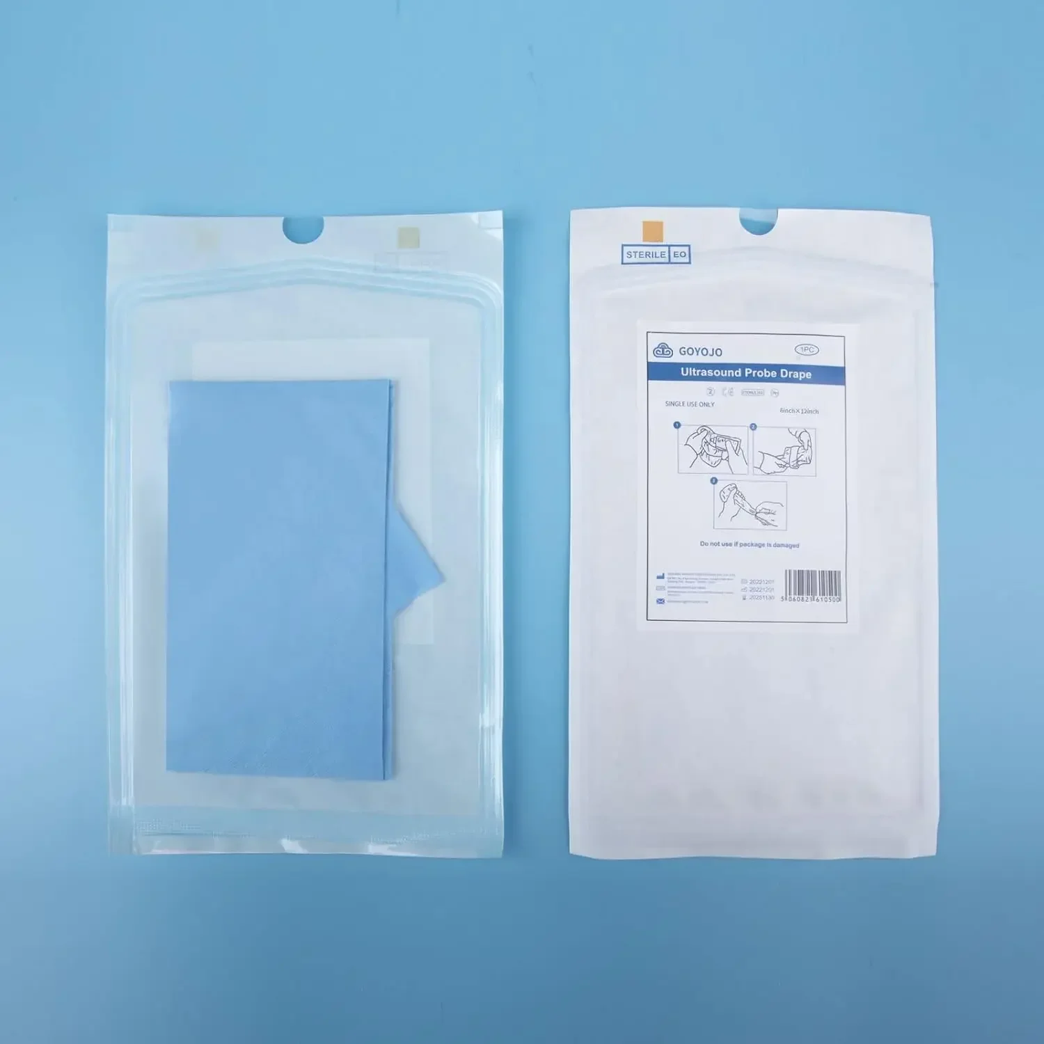 Ultrasound Probe Cover - Latex-Free Sterile Disposable Clear, 6 X 12