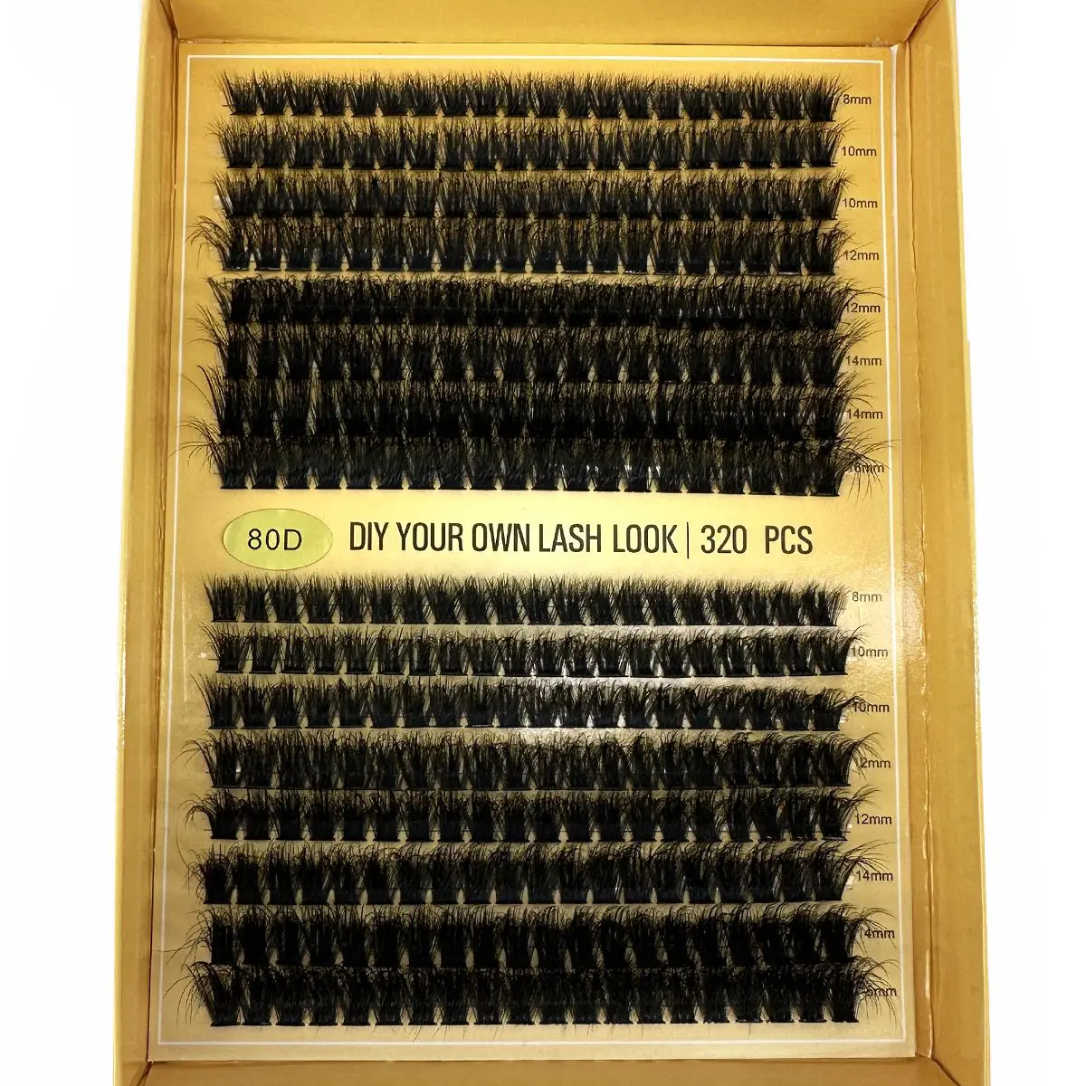 HBZGTLAD 16 Reihen Einzelne Wimpern Natürliche Russland Volumen Nerz Wimpern 320 Bundles 60-100D Cluster Wimpern Verlängerung Make-Up Cilios – Detail 6