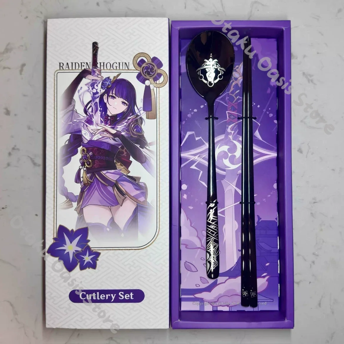 Set De Cubiertos De Cosplay De Genshin Impact Beelzebul Raiden Shogun, Cuchara Y Palillos, Caja De Regalo Con Adornos Oficiales — -23%, 18.04€ Coupon, from 60.39€ – 23% descuento – €60.39