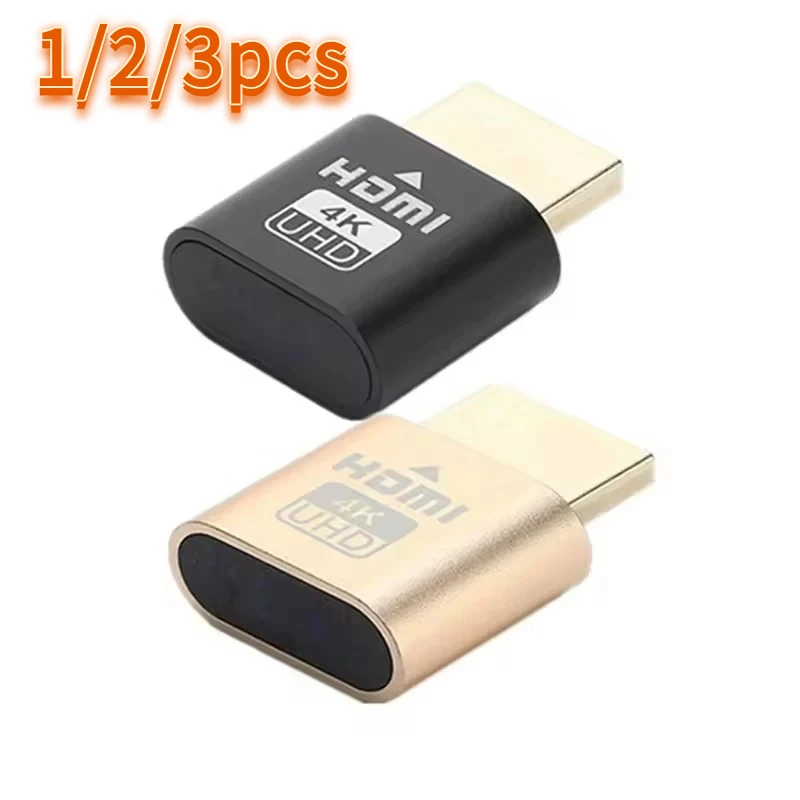1/2/3pcs LED Display HDMI Virtual Display 4K HDMI DDC EDID Dummy Plug Display LED Cheat Virtual Plug HDMI Dummy Emulator Adapter