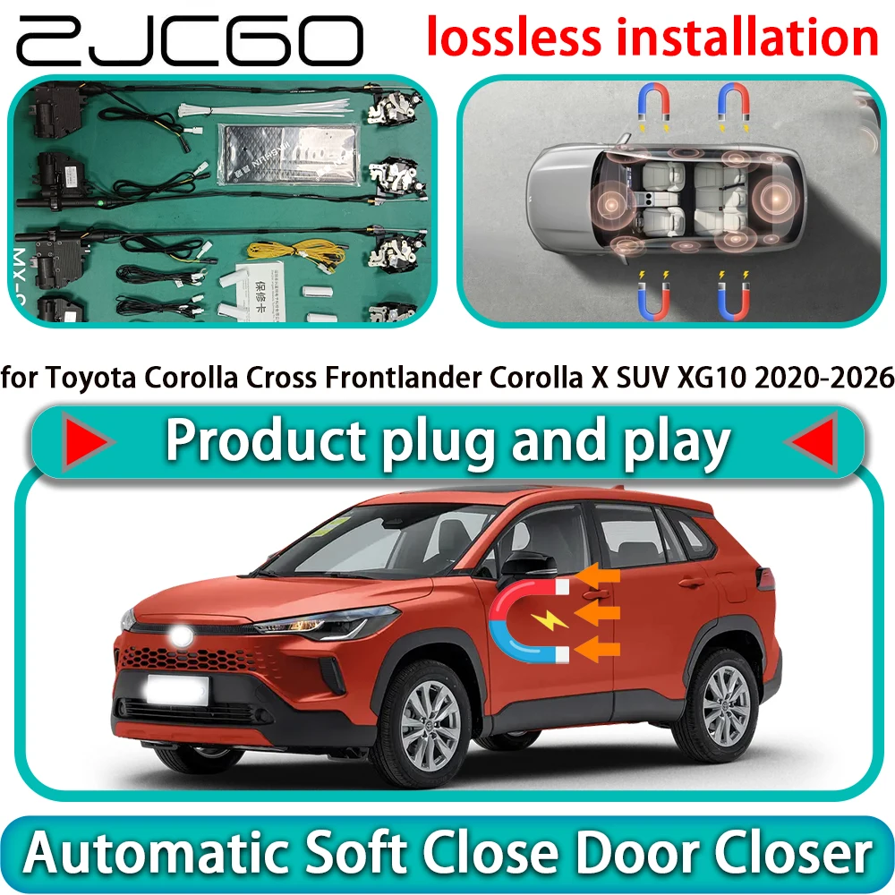

for Toyota Corolla Cross Frontlander Corolla X SUV XG10 Auto Pull Soft Close Door Kit Power Latch Door Catch Soft Closing Assist