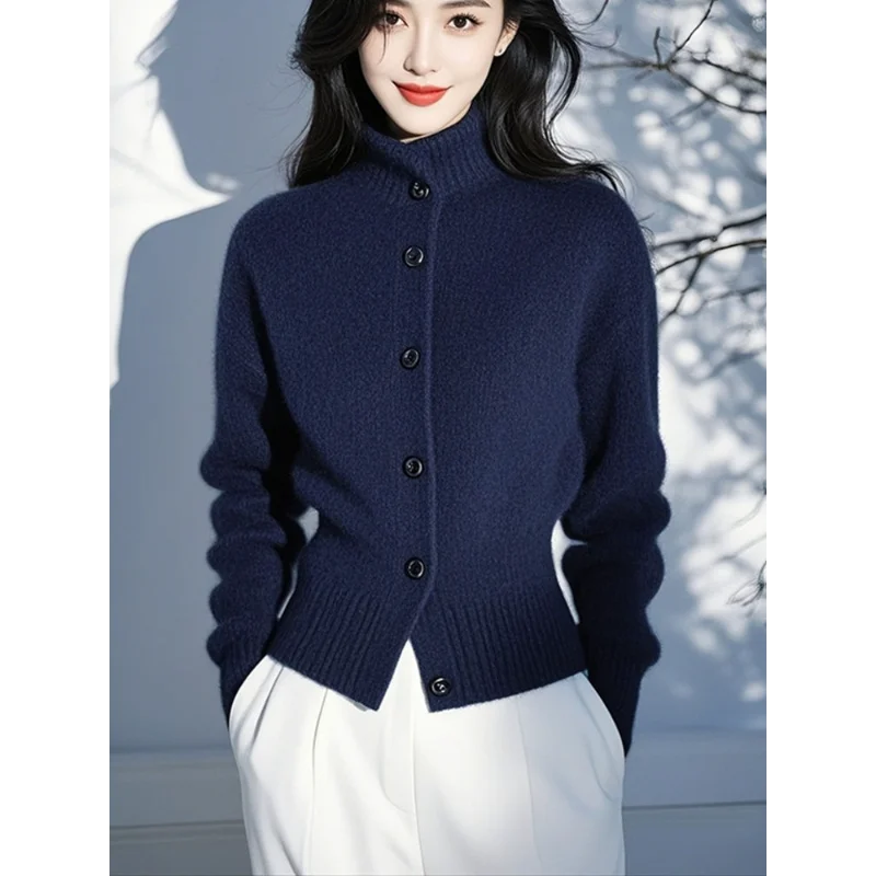 Korean Temperament and Atmosphere Outfit Sweater Jacket in Late Autumn Early Winter in Autumnhigh-end Knitted Cardigan for Women