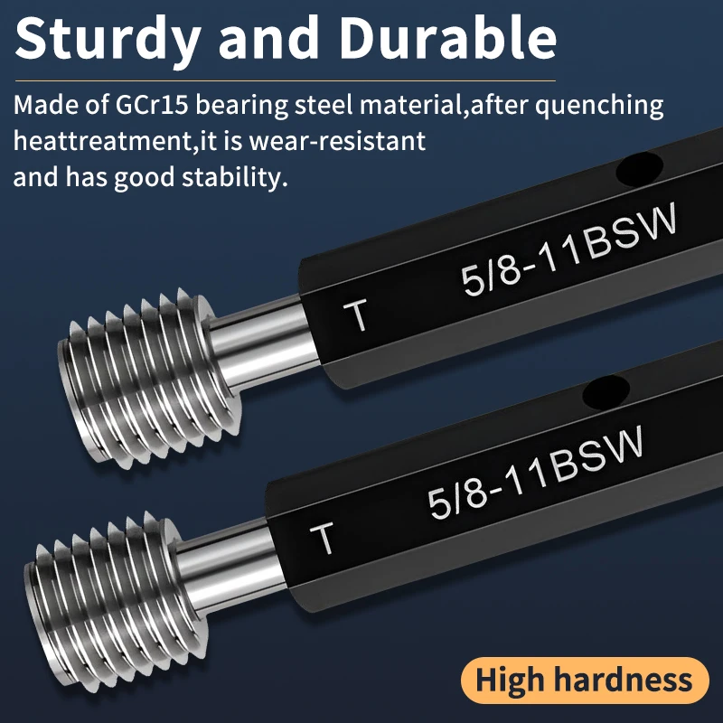 1PCS BSW Taper Pipe Thread Plug Gauge Measure Tool BSW 5/32 1/4 5/16 3/8 7/16 1/2 9/16 5/8 3/4 7/8 1''-- 1''1/8~1''7/8 2''--