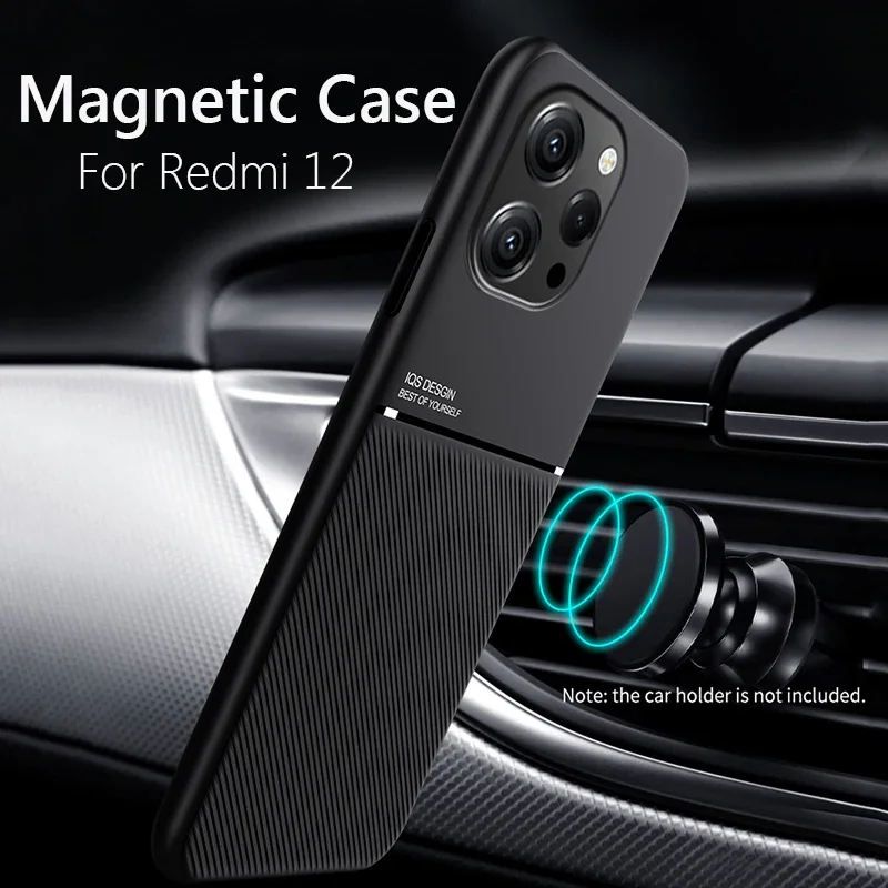 

For Redmi 12 Case Magnetic Cover Soft Frame Funda For Xiaomi Redmi 12 Redmi12 4G Phone Cases Capa