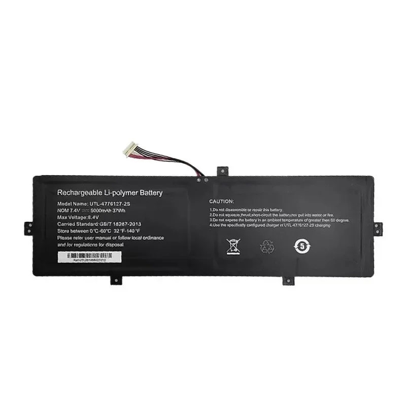 Brand New 7.4V 5000mAh UTL-4776127-2S Laptop Battery for Prestigio Smartbook 141 C2 PSB141C02ZFH_BB 8 Wire Plug
