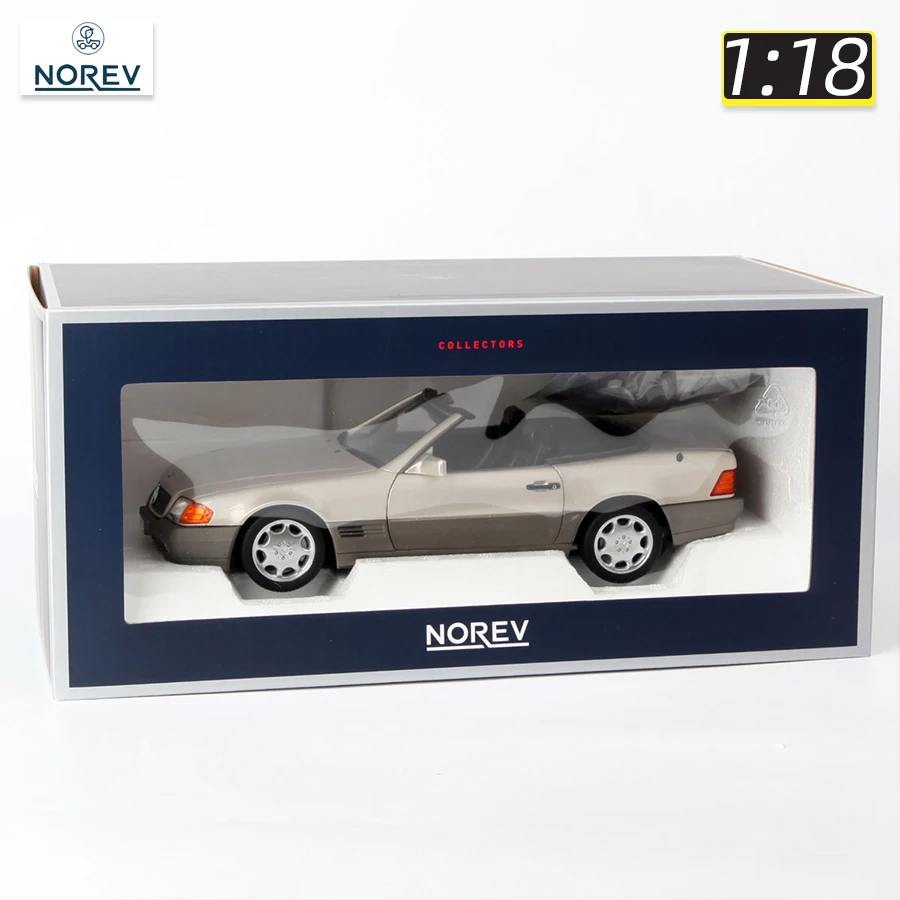 NOREV 1:18 1989 FOR Benz 500SL convertible R129 alloy car model vintage car static display holiday gift collection