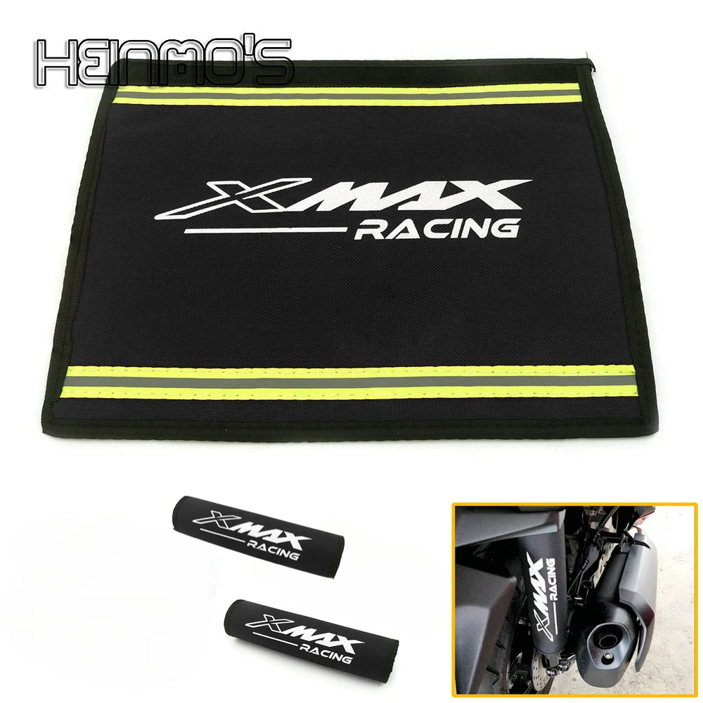 

XMAX Motorcycle Shock Absorber Cover with Reflective Strip Washable Rubber-based Fastener For YAMAHA XMAX 250 300 400 2013-2024