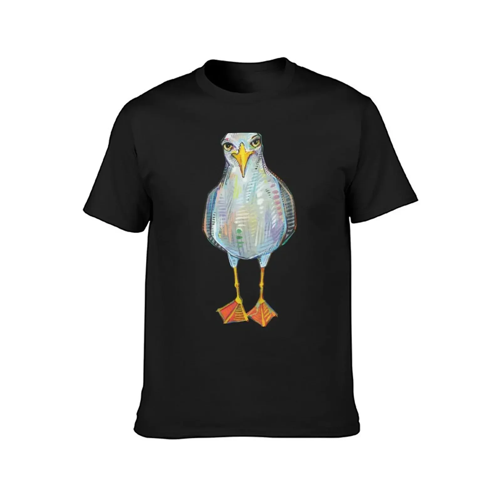 Gull on Blank Background T-Shirt anime shirt summer clothes street wear funny shirt cotton workout shirts for men