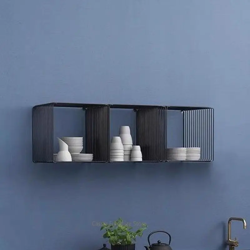 Light Luxury Minimalist Wall-Mounted Line Shelf, Designer Storage Rack for Living Room & Bedroom Decor