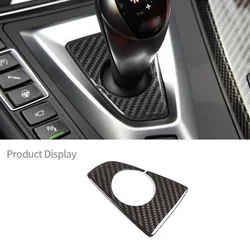 Real Carbon Fiber Car Gear Shift Knob Base Cover Sticker Car Accessories For BMW F82 F83 M3 F80 M4 2014 2015 2016 2017 2018 2019