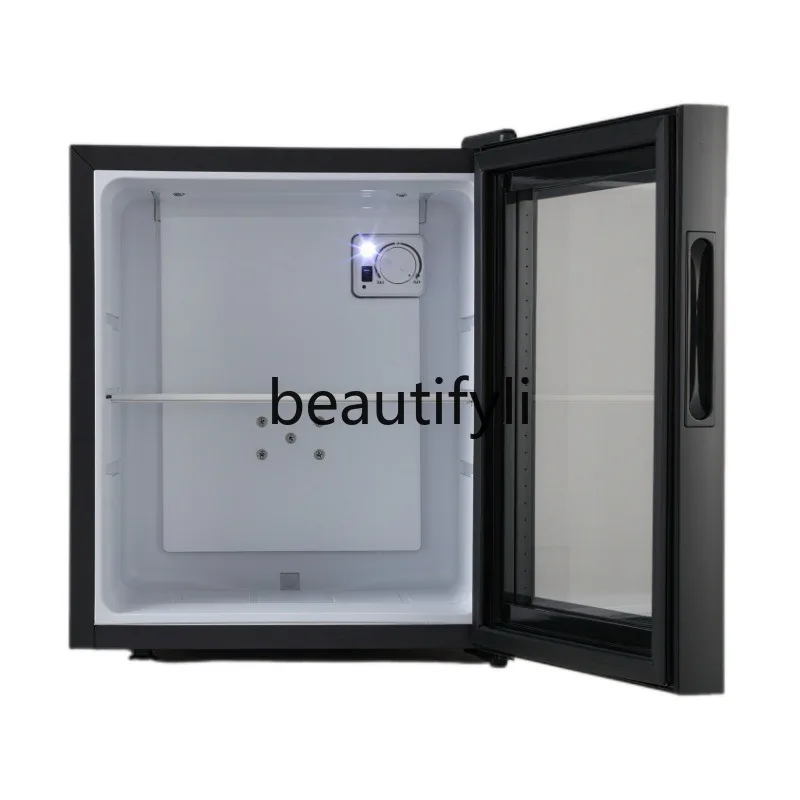 Hotel Room Silent Refrigerator Office Bedroom Small Ice Bar Transparent Refrigerated Fresh-keeping Small Refrigerator