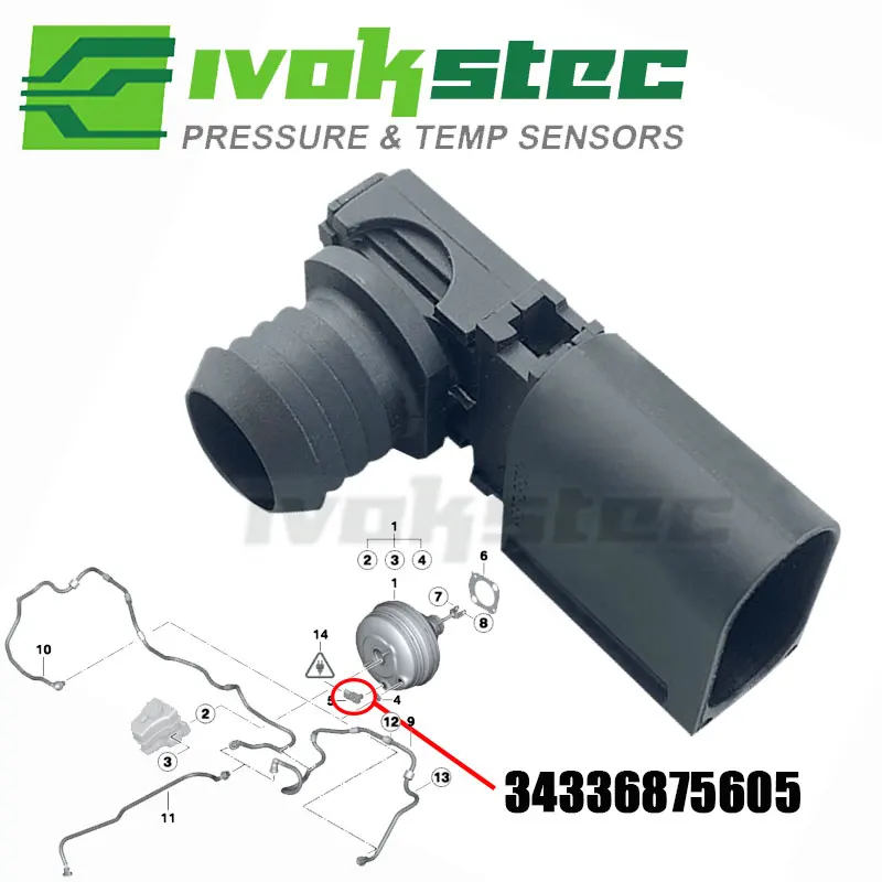 34336875605 Power Brake Booster Vacuum Sensor For Bmw E90 F10 F30 F25 E84 F80 G20 F39 Mini R59 R60 R55 6786746