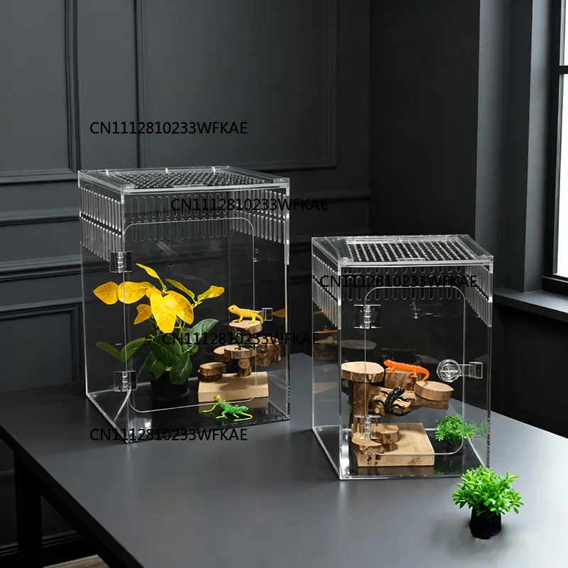 Suitable for acrylic arboreal climbing pet feeding box full hole ventilation at the top, 360 ° panoramic viewing