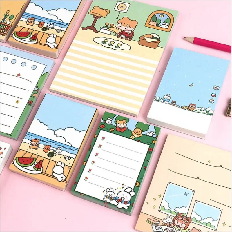 1Pack Memo Pad animal memo student notebooks stationery writing materials Scrapbook message Decoration 8.3CM 3size