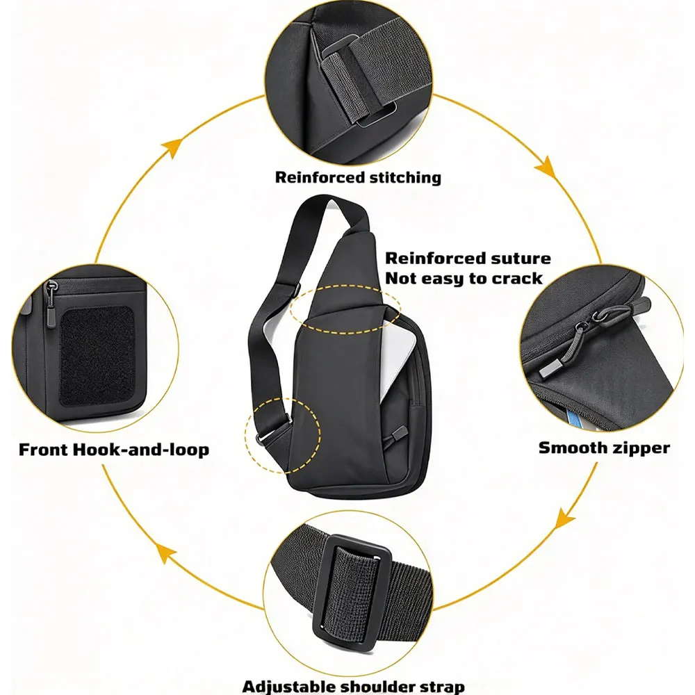 Concaled Carry Gun Holster Bag Tactical Crossbody Gun Bag CCW Sling Bag Shoulder Chest Pistol Pack Quick Opening Handgun Bag