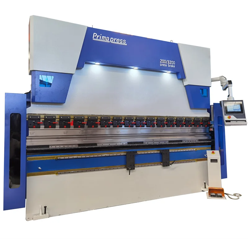 WC67Y-125T/3200 125 Tons Hydraulic Synchronized Press Brake with E21 CNC Controller