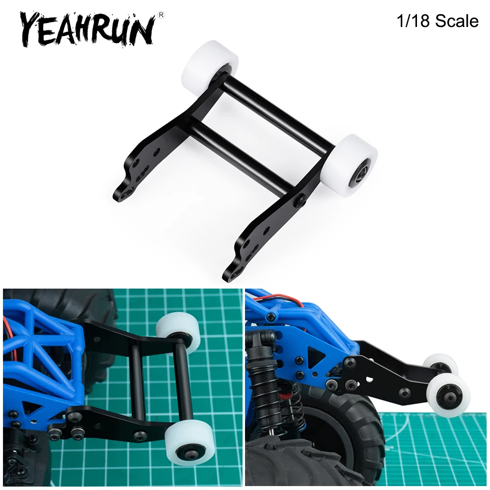 YEAHRUN Aluminum Alloy Rear/Back Head-up Double Wheel Tumbling for 1/18 Mini LMT 4X4 Brushed Monster Truck RTR Upgrade Parts