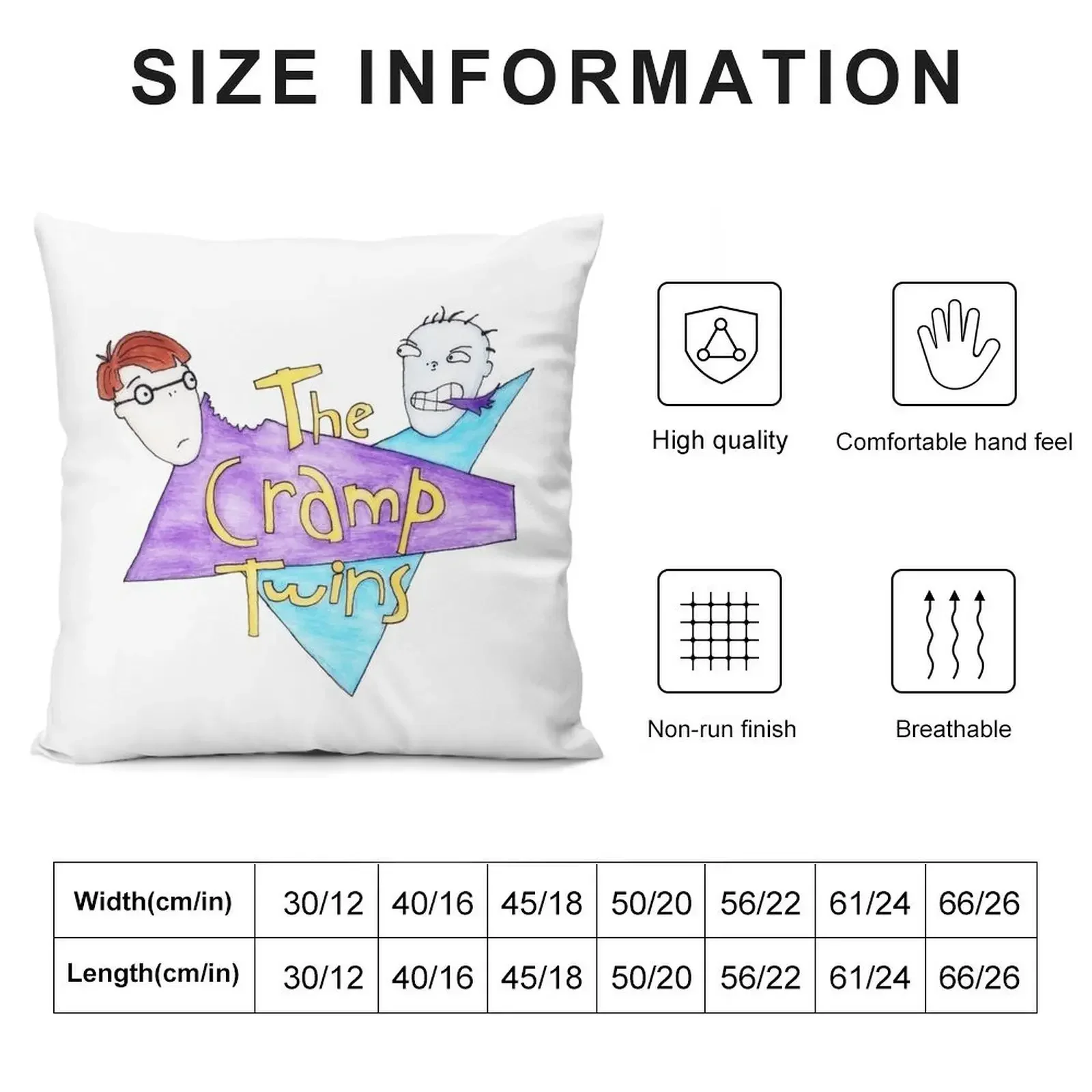 The Cramp Twins Throw Pillow Sofa Cover Pillow Case pillows decor home pillow