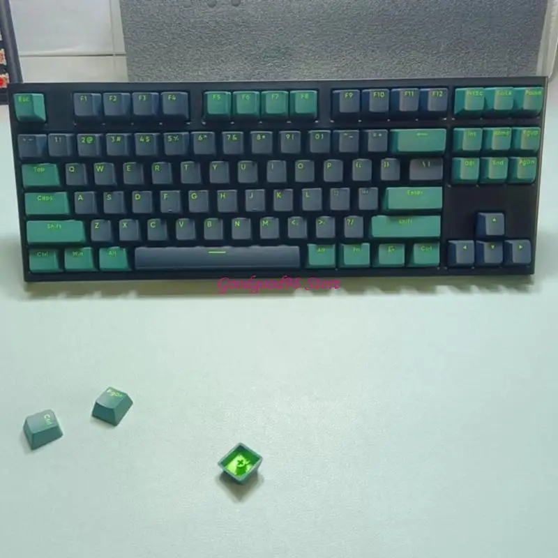 117 Buah Keycap Injeksi Dua Warna Double Shot Keycap Keyboard Tebal PBT Profil OEM Keypad Game Set Keypad