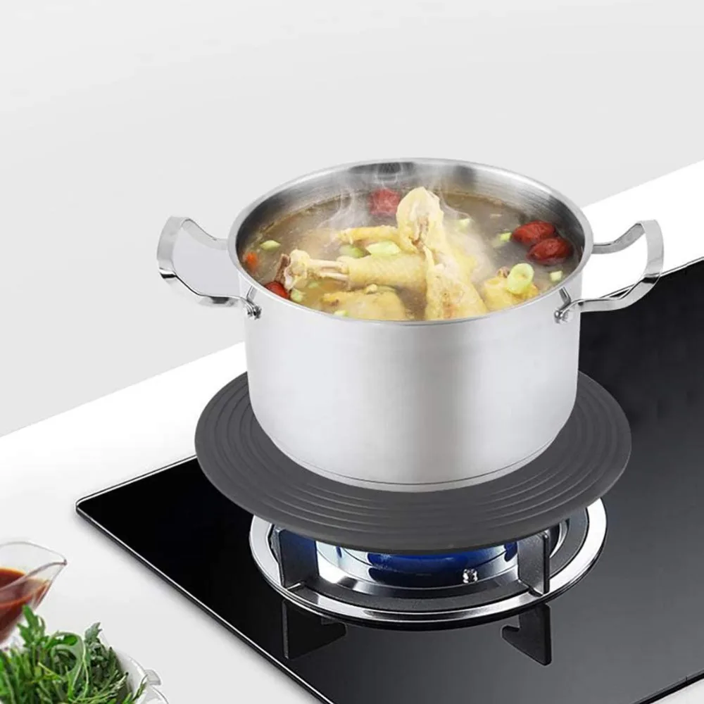 Durable 9.45in Heat Conduction Plate Cast Iron 4mm Thickness Simmer Ring Plate Flame Guard Plate For Gas Stove
