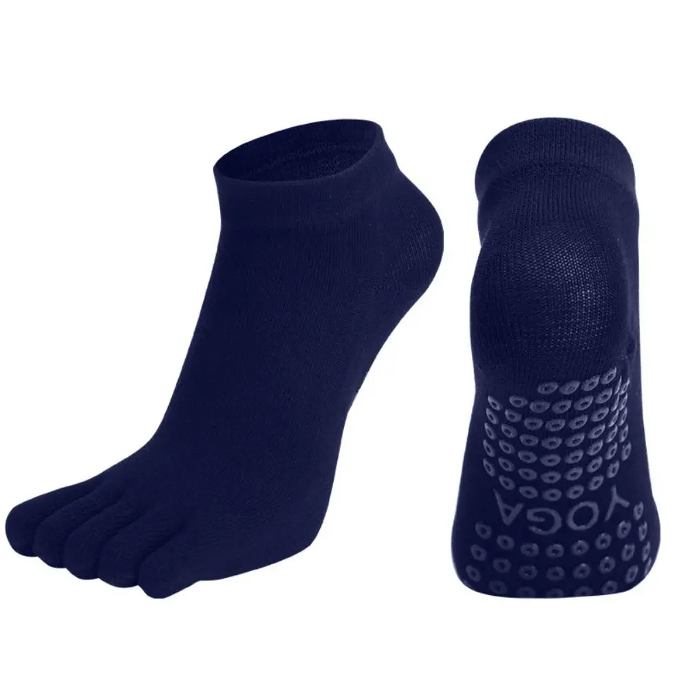 

Yoga Solid Color Cotton Harajuku Thicken Unisex Non-Slip Sports Fitness Socks Five Finger Socks Women Hosiery