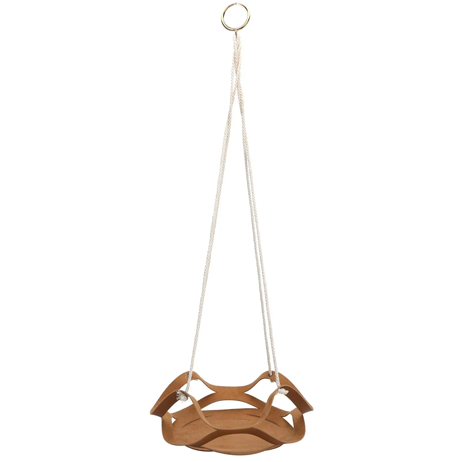 

PU Leather Flower Pot Holder for Succulents Hanging Basket Planter Decoration Brown