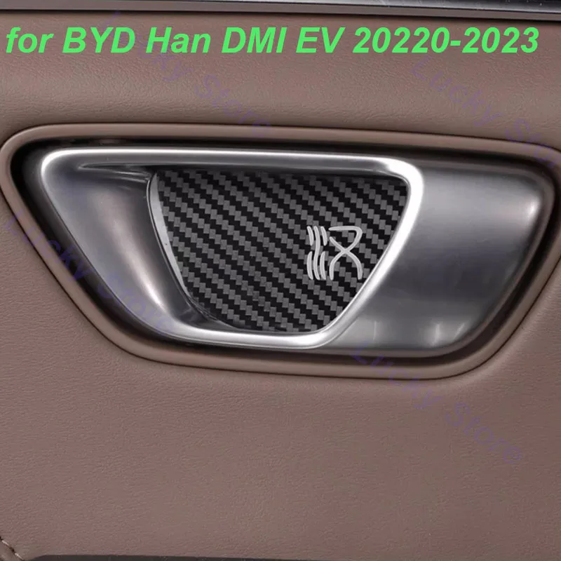 Car Inner Door Bowl Epoxy Stickers for BYD Han DMI EV 2020-2023 Car Handle Cover Protector Cover Interior Accessories