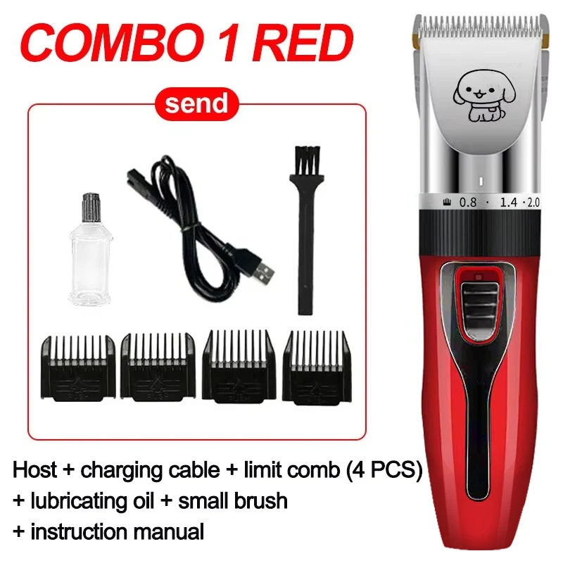 Pet Shaving Machine Dog Clipper Sets Dog Hair Grooming Barber Trimmer Set Cordless Rechargeable Pet Shaving Machine Pet Supplies