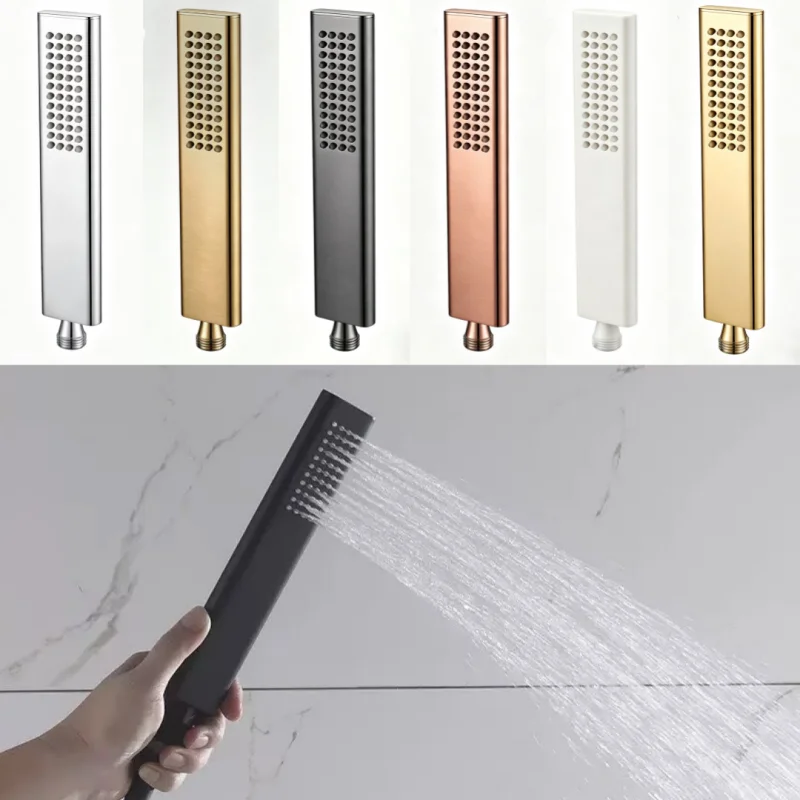 

Brushed Rose Gold Brass Hand Shower Head with 1.5M Stainless Steel Hose Water Saving Handshower Shower Bracket Accessor