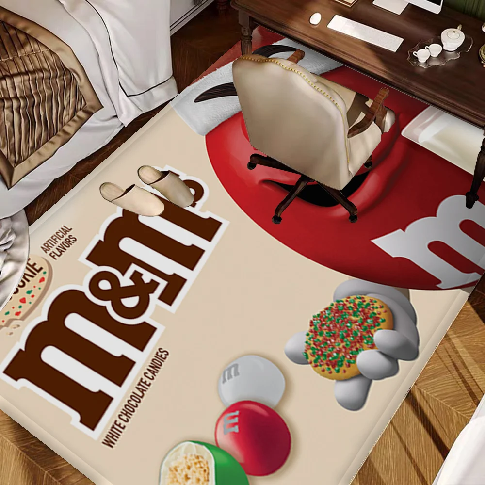 M Chocolate Candy Kitchen Mat Nordic Style Bedroom Living Room Doormat Home Balcony Anti-Slip Welcome Rug