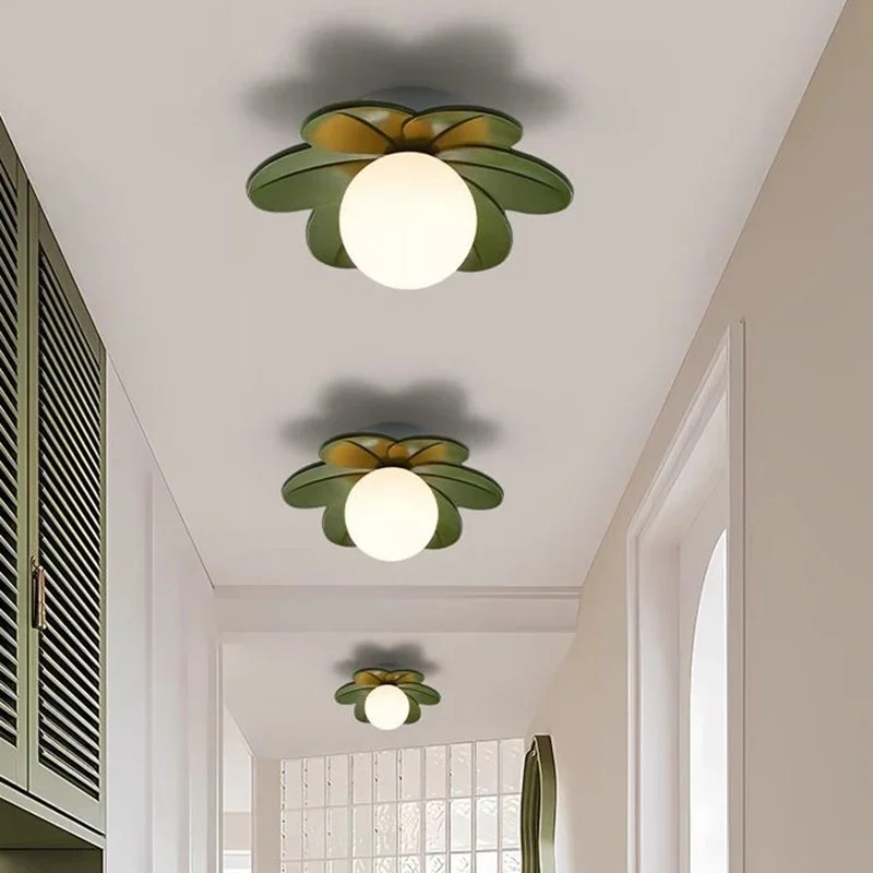 

2025 Corridor Light Warm Pink Flower Ceiling Lamps Modern Minimalist Cloakroom Ceiling Lights For Balcony Entrance Aisle Stair D