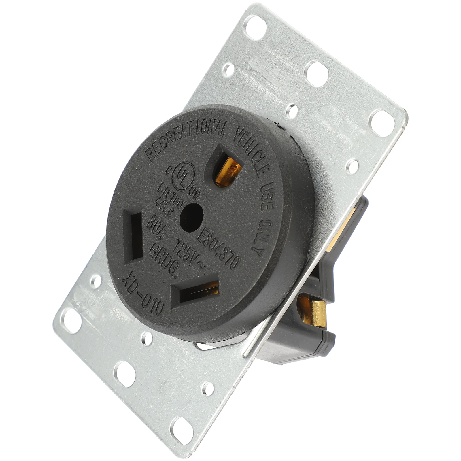 

Receptacle for Travel Trailers Replacement Rv Outlet Electrical Straight Blade 30 Amp Grounding Copper Iron Accessories