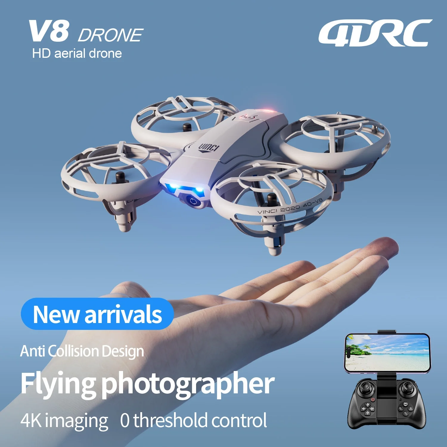 

V8 Мини Дрон 4K Профессия HD Широкоугольная Камера WiFi FPV RC Дрон Высота Сохраняет Вертолет Складной Квадрокоптер БПЛА Игрушки Подарок