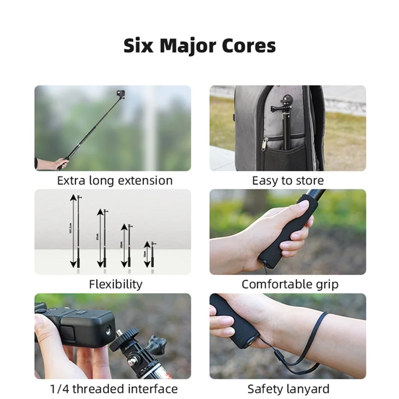 Extendable Edition Selfie Stick For OSMO POCKET 3 Sports Camera Accessories