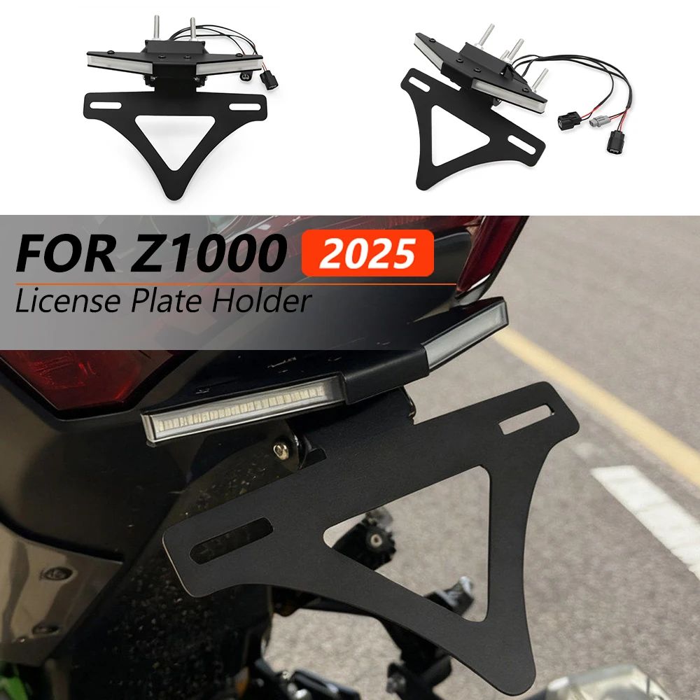 

For Kawasaki Z1000 z 1000 2025 Motorcycle Fender Eliminator Kit Light Tail License Plate Mounting Bracket License Plate Holder