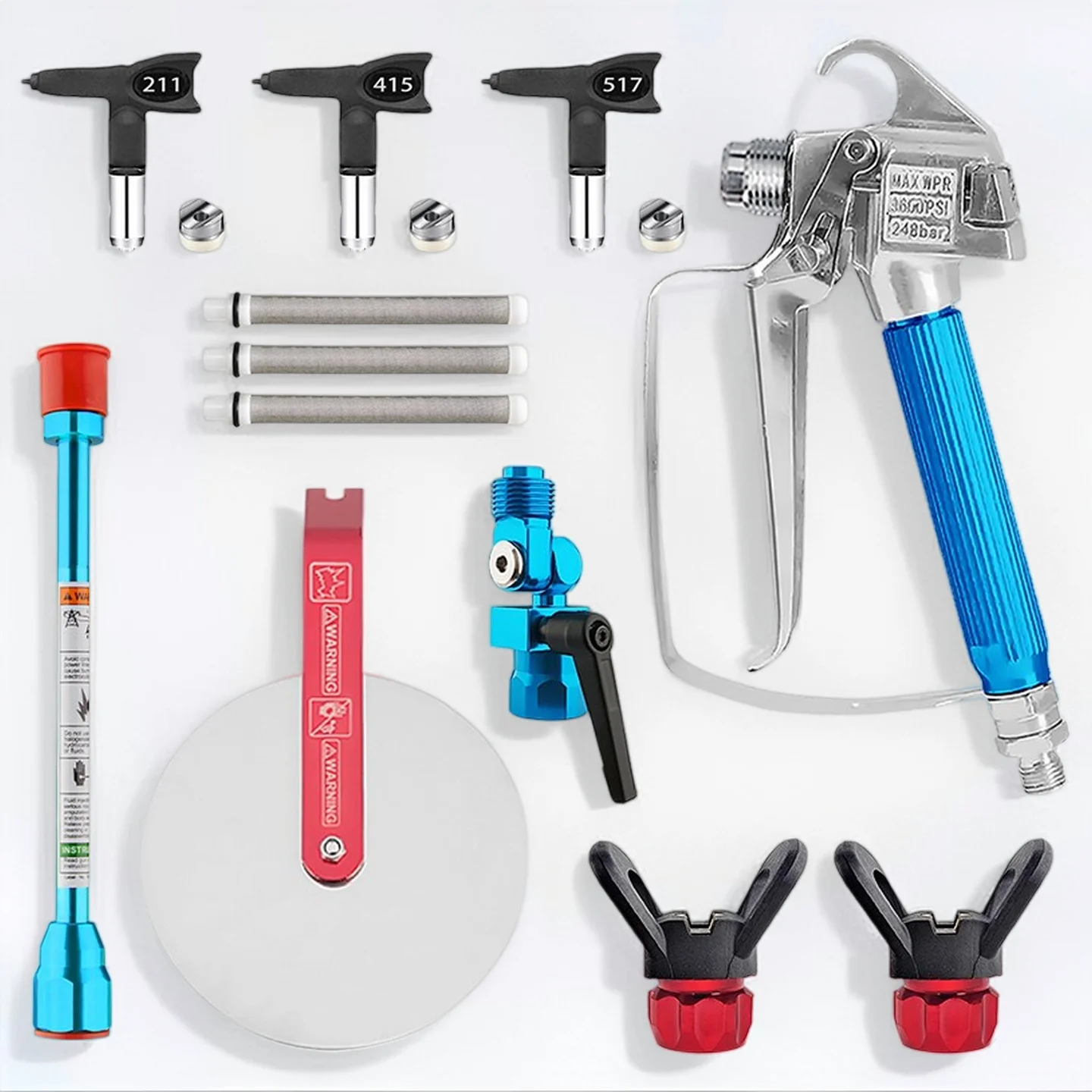 12pcs-airless-paint-gun-kit-with-211-415-517-nozzles-extension-pole-spray-guide-tool