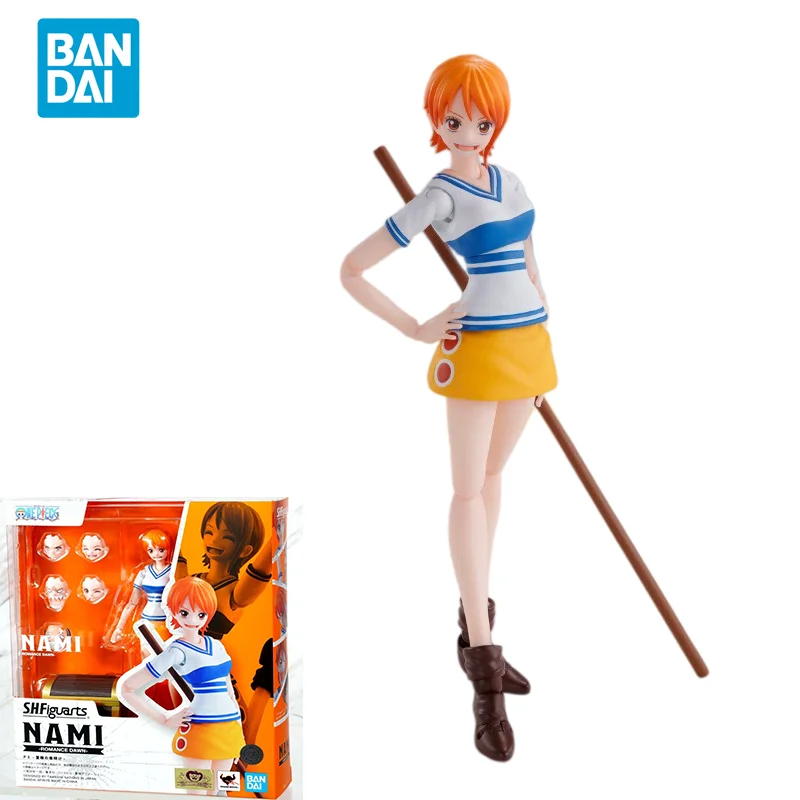 bandai-original-one-piece-anime-figure-shf-nami-romance-dawn-action-figure-giocattoli-per-bambini-regalo-modellini-da-collezione-ornamenti