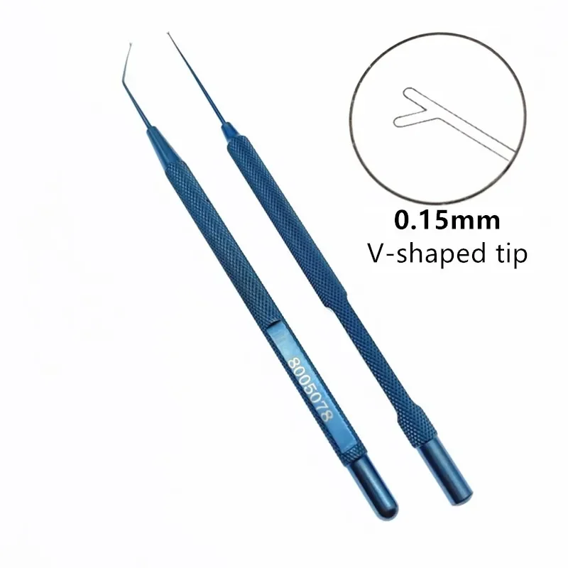 1pcs Titanium V-shaped tip Maltzman-Fenzl Lens Manipulator ophthalmic surgical instruments