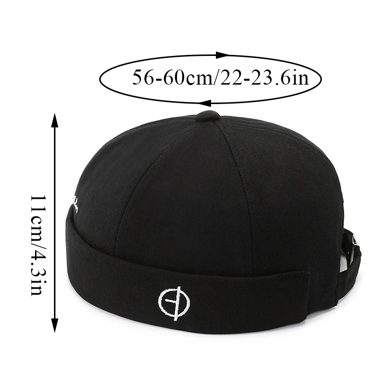 Casquette Docker en coton pour hommes, chapeaux rétro sans bord, chapeaux Hip Hop, multi-usages, portable, solide, réglable, documents, haut souple,