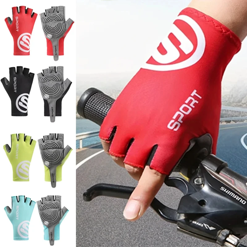 Cycling Gloves Half Fingers Bicycle Fingerless Summer Mountain Cycl Glove Men Woman for Sports Gym Fitness Fishing Bike Training