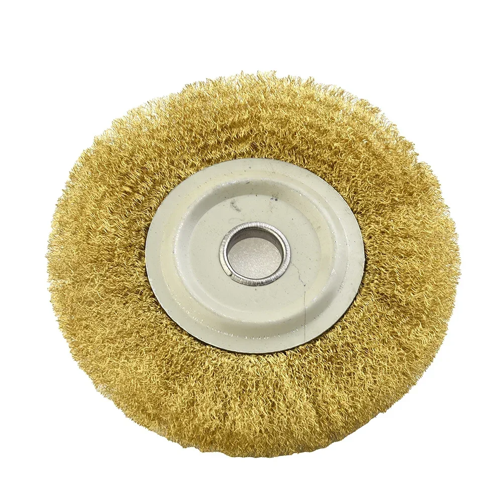 5 Inch 125mm Soft Brass Wire Copper Brush For Deburring Descaling Polishing Wheel Rotary Tool DIY Power Tool Parts