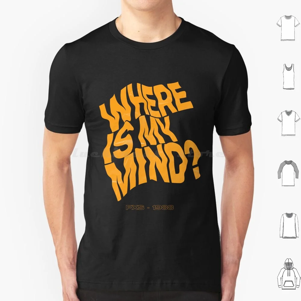 ¿Dónde está mi mente? Camiseta de algodón para hombre y mujer, camisa con estampado artesanal de Pixies, Banda de Música, Punk, Surf, cultura musical, Pop, color amarillo, salud mental, años 80, 1988