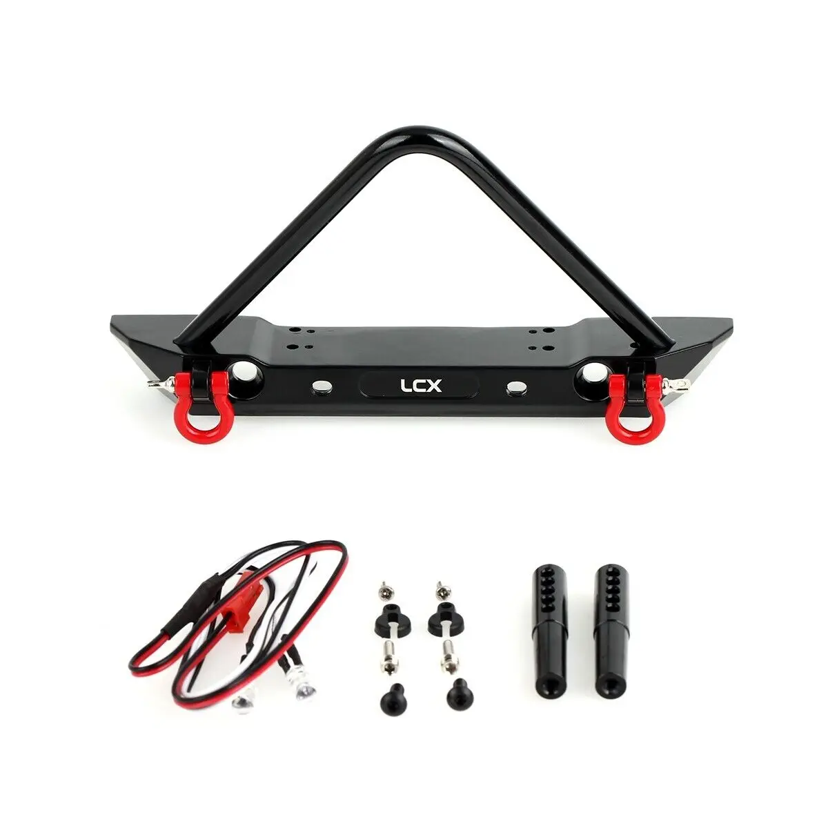 

LCX Racing 1/10 RC Crawler Aluminum Front Bumper for Traxxas TRX4 TRX6 Axial SCX10 II III Gen8 Gen9 Upgrades Parts Accessories