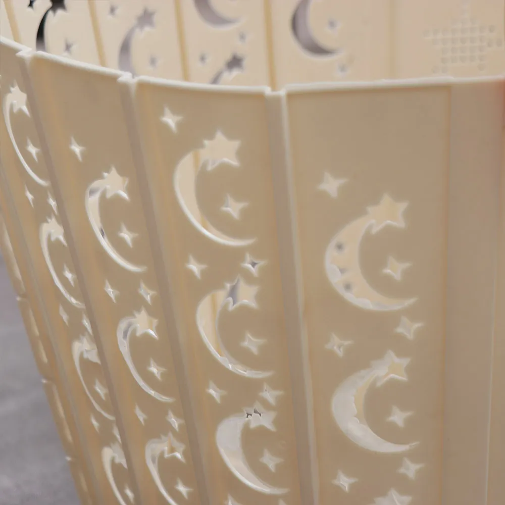 

Space Saving Collapsible Laundry Baskets with Handles Large Capacity Dirty Clothes Storage Bins Hollow Out Multi-purpose