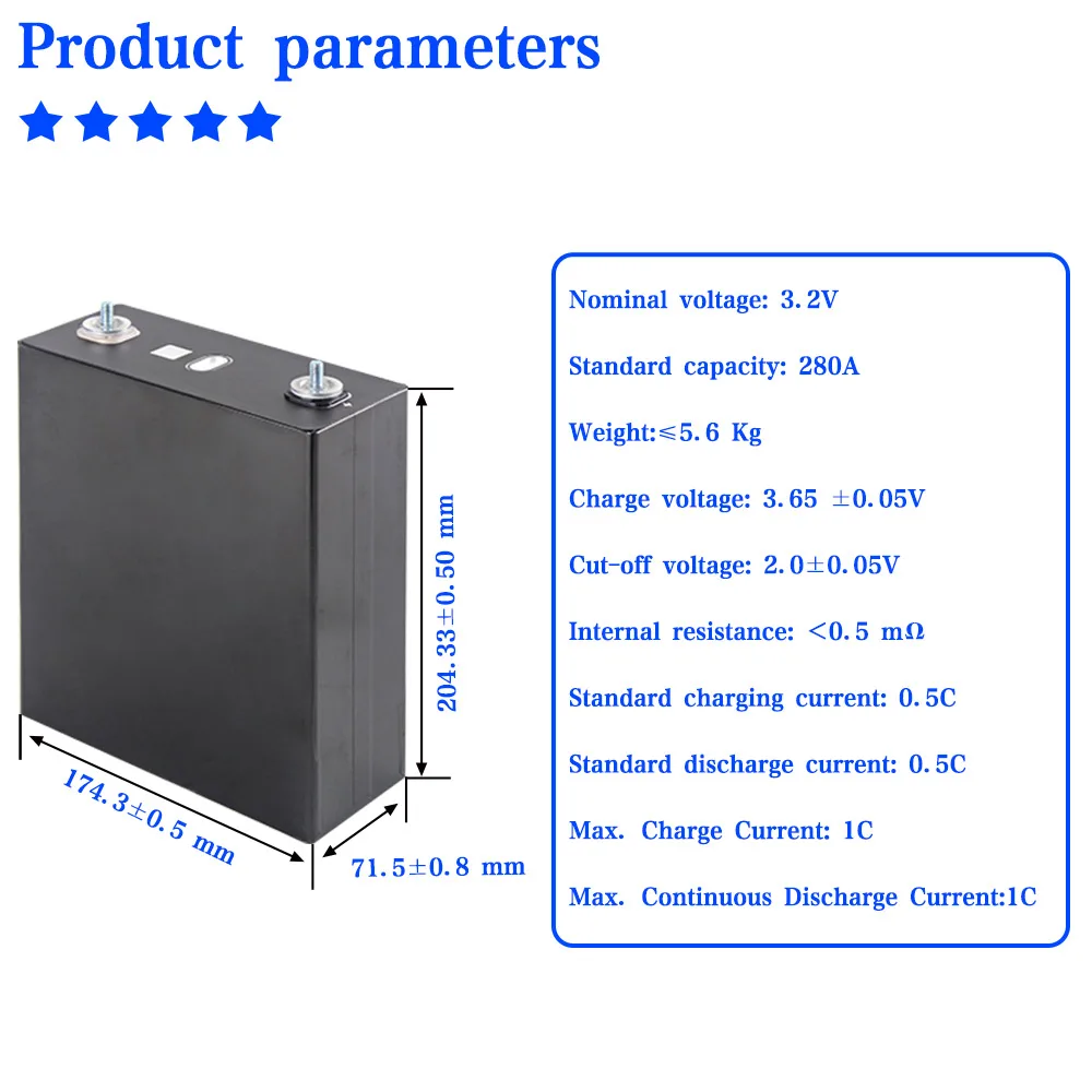 HAKADI Lifepo4 قابلة للشحن 3.2 فولت 280Ah 314Ah العلامة التجارية الأصلية الجديدة بطاريات SUNWODA 4-16 قطعة لتقوم بها بنفسك 48 فولت قارب تخزين الطاقة الشمسية